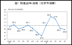 国家统计局：5月官方制造业PMI为48.